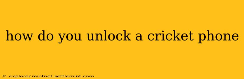 how do you unlock a cricket phone