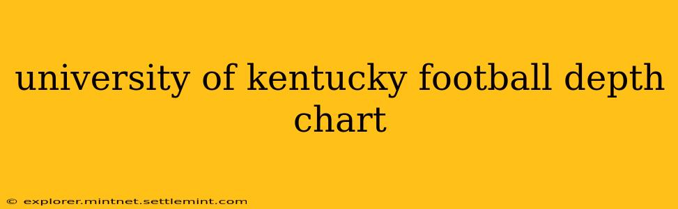 university of kentucky football depth chart
